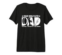 Tocador de Tambor de Caja Papá The Marching Band Snare Drum Player Camiseta Premium
