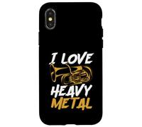 Tocador de tuba con diseño gráfico divertido de banda de música Carcasa para iPhone X/XS