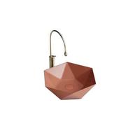 Tocador Lavabo de cerámica moderno 48 x 42 13 cm for baño, sobre encimera, con arte Moderno