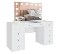 Tocador tiline madera blanco 50x143x136 cm