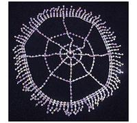 Tocados Caída de la frente de la frente del imbécil de la frente del imbécil de lujo for las mujeres con los pedazos de pelo de cristal hecho a mano con los accesorios del cabello Tocado Boda(AB Silve