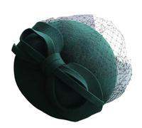 Tocados De boda Invitada Elegante tocado tipo boina, sombrero de copa, novia for boda, banquete, fiesta for mujer, fedora, gorro pillbox fieltro(Color 1)
