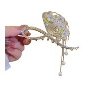 Tocados De Pelo Boda 2pc Female Flower Pearls Tassel Hair Clip Back Of Head Women Temperament Korean Style Accessories Headwear(H-1 PC)