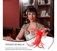 Tocados Femeninos, Fascinador Horquilla, Pequeño Sombrero de Malla Accesorio para el Pelo para Niñas y Mujeres Uso Diario Reuniones al Aire Libre Festivales Tés de la Tarde Eventos Sociales Fiestas