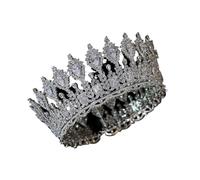 Tocados for Mujer,Joyas for el Cabello Corona Tiaras for Mujer Corona Redonda de Lujo for Novia Zirconia Tiara Grande Accesorio for el Cabello de Boda Coronas de Reina Diadema for Mujer Diadema Acceso