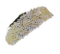Tocados for Mujer,Joyería for el Cabello Corona Tiaras for Mujer Cristal Cubic Zirconia Nupcial Boda Tiara for el Cabello Diadema Flor Accesorios for el Cabello Joyería de Belleza Corona de Cristal(Go
