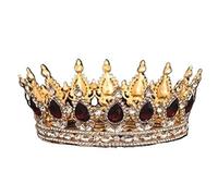 Tocados for mujer, joyería for el cabello, tiaras de corona for mujer, tiara de corona de cristal, accesorios for el cabello nupcial, corona redonda de cristal con diamantes de imitación, joyería for