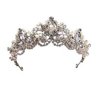 Tocados for Mujer,Joyería for el Cabello Tiaras de Corona for Mujer Tocados de Corona de Cristal Rojo Accesorios for el Cabello de Boda Nupcial Joyería Tiaras de Novia Coronas de Princesa por(Gold)