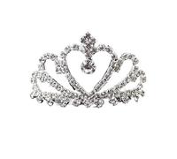 Tocados for mujer, joyería for el cabello, tiaras de corona for mujeres, niñas, niños, accesorios de joyería for el cabello, mini lindo amor en forma de corazón, diamantes de imitación, corona de prin