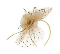 Tocados para mujer, sombrero de Vintag Headwear Accesorios para el cabello con velo plumas flores malla diadema clip mujeres caja de píldoras sombrero flores malla pluma carnaval fiesta té iglesia