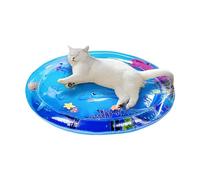 TocaFeank Alfombra sensorial de juego de agua para gatos,Estera sensorial de agua para gatos, Estera refrescante para gatitos, Tapete sensorial de agua con peces para jugar con mascotas, almohadilla
