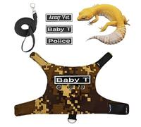 TocaFeank Arnés para Correas de Lagarto, Correas para Lagarto - Correas Ajustables a Prueba de Escape de Cuerda de Lagarto - Correas y arneses para Animales pequeños Cuerda de Lagarto Ajustable para
