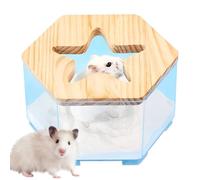 TocaFeank Bañera De para Hámster | Baño Transparente para Hámsteres,Accesorios para Pequeños Animales Y Jerbos Suministros Transparentes para Cuidado De Limpieza del Baño Baño De Polvo Excavación Y