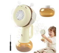 TocaFeank Barita de Burbujas Eléctrica | Juguete de Barita de Pompas - Forma de Abeja Giratoria Portátil con Luces de Colores Juego de Playa para Niños al Aire Libre Tiempo de Juego Viaje Cumpleaños