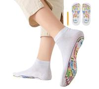 TocaFeank Calcetines de reflexología podal,Calcetines de masaje de pies | Calcetines de reflexología de acupresión | Calcetines de algodón para herramientas de reflexología de acupresión para el