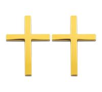 TocaFeank Car CRO-SS Stacker | 2 Paquete Metal CRO-SS para Coche | Metal Jesucristo Pegatinas Cruzada | Calcomanías 3D CROS-s Cars | Pegatina Emblema Jesús Christian para Cubrir arañazos