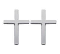 TocaFeank Car CRO-SS Stacker | 2 Paquete Metal CRO-SS para Coche | Metal Jesucristo Pegatinas Cruzada | Calcomanías 3D CROS-s Cars | Pegatina Emblema Jesús Christian para Cubrir arañazos