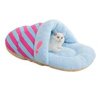 TocaFeank Casa de Cama para Gatos, Casa para Gatos de Interior - Zapatillas de Felpa Casa para Dormir para Gatos - Herramienta para Dormir para Mascotas de diseño semicerrado para Perros, Gatos,