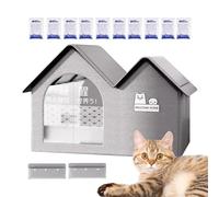 TocaFeank Casa de refrigeración para gatos,Casa de refrigeración para gatos al aire libre | Casa para gatos con aire acondicionado,Casa de enfriamiento interior impermeable para mascotas con 10 bolsas