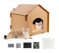 TocaFeank Casa para Gatos Exterior Impermeable, Cueva Impermeable para Perros, Zona De Descanso Desmontable Aislada Invernal para Viaje Terraza Balcón Refugio Uso En Verano E Invierno