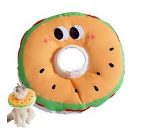 TocaFeank Collar de Cono para Gato,Collar de recuperación para Gato, Almohada de Cuello de Gato con Cuello isabelino Ajustable en Forma de Hamburguesa, Cono para Dejar de Perros, Protector
