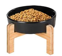 TocaFeank Cuencos elevados para Perros,Cuencos elevados de cerámica para Gatos | Tazón para Mascotas con alimentador Lento a Prueba de derrames,Envase de Comida de Perro de cerámica Antideslizante,