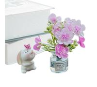 TocaFeank Decoración del automóvil en florero, decoraciones de tablero de animales,Decoración de automóviles de jarrón de flores pequeñas | Accesorios interiores de automóviles portátiles, decoración