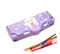 TocaFeank Estuche multifunción | Botones Cajas de bolígrafos con patrón de Dibujos Animados | Caja de lápices de Dibujos Animados Lindo K awaii | Estuche desplegable | Juego de papelería U Unicornio