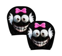 TocaFeank Funda Para Reposacabezas De Coche | 2 Piezas Protector Para Reposacabezas De Asiento | Almohadilla Decorativa Con Ojos De Dibujos Animados Tela Suave | Para Automóvil Familiar Camión