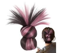 TocaFeank Moño Postizo con Clip - Clip de Garra con Cola de Caballo Corta Extensible | Pelo Sintético Pluma para Estilo Rápido Diario y Fiestas