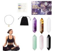 TocaFeank Piedras de varita de,Varitas de de piedra natural | Juego de piedras de natural hexagonal para meditación - es pulidos de piedra de natural para Reiki, meditación, decoración del hogar
