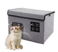 TocaFeank Refugio para Gatos al Aire Libre - Refugio Enfriador para Gatos con Enfriamiento Uniforme,Térmico Espacioso con Sombra Antidesgarro Lavable