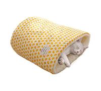 TocaFeank Saco de Dormir de Invierno para Gatos, Cama Cueva para Gatos,Saco Suave para Gatitos para Clima frío - Suave para Mascotas para Gatitos al Aire Libre, Forma de Cubo, Cueva para