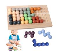 TocaFeank Set De Juego De Tablero con Cuentas - Juguete Educativo de Clasificación por Colores,Juego De De Cuentas De Madera Infantil,para Mayores De 36 Meses Hogar Aula Viaje Paseos En Coche