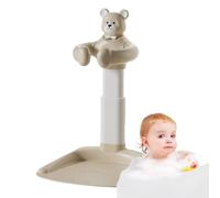 TocaFeank Soporte de baño para bebé,Soporte de baño para bebé - Soporte de ducha con base antideslizante Soporte de baño de pie para bebé,Ayudante de baño portátil, asiento de baño ajustable para