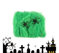 TocaFeank Telaraña Decorativa,Tela de araña de Halloween - Telarañas aterradoras realistas de Halloween - Suministros multifuncionales para Festivales, telarañas de Buena adherencia para Interiores y