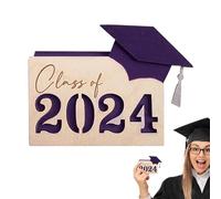 TocaFeank Titular de la tarjeta de graduación, Titular del dinero de graduación | Tarjetero de madera de graduación Clase de 2024,Sobre de graduación para estudiantes de último año, tarjetero, estuche