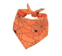TocaFeank Toalla de Cuello para Perro de Halloween,Toalla de Saliva para Perro de Calabaza - Bufanda Triangular para Mascotas | Toalla Lavable de la Saliva del diseño de la araña de la Calabaza del
