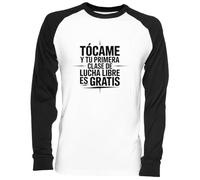 Tócame Y Tu Primera Clase De Lucha Libre Es Gratis Blance Camiseta De Béisbol Unisex White Baseball tee Tshirt Unisex
