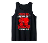 Tócame y tu Primera lección de Boxeo es Luchador Libre Camiseta sin Mangas