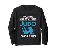 Tócame y tu primera lección de judo es gratis divertido amante del judo Manga Larga