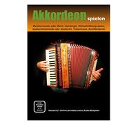 Tocar Acordeón - Escuela de Acordeón con 21 Videos Online y 42 Playalongs | Escuela de acordeón para principiantes, 21 videos de entrenamiento online, Formato: DIN A4, Extensión: 26 páginas