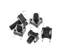 tocar el botón, Mini interruptor táctil momentáneo con pulsador, 4 pines, DIP, 6x6x4,3-25mm, paquete de 20/50(20pcs,6X6X6mm)