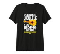 Tocar el Ukelele es como Andar en Bicicleta Músico Divertido Camiseta Premium