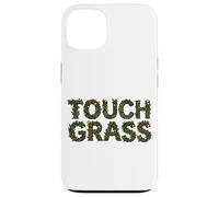Tocar Hierba Divertido Irónico Naturaleza Texto Floral Meme Carcasa para iPhone 13