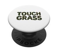 Tocar Hierba Divertido Irónico Naturaleza Texto Floral Meme PopSockets PopGrip Adhesivo