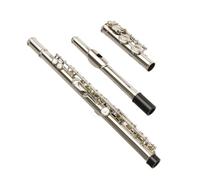 Tocar La Flauta Flauta C De 16 Orificios Cerrados | Instrumento de viento profesional de flauta C con orificio cerrado de 16 orificios(Nickel-plated)