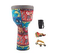 Tocar Un Instrumento Yembé 8/10 Pulgadas Duradero Portátil, para Niños Tambor Djembe Adolescentes Djembe Drum Concierto Tambor Africano(Large 8inch B+gifts)