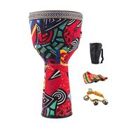 Tocar Un Instrumento Yembé 8/10 Pulgadas Duradero Portátil, para Niños Tambor Djembe Adolescentes Djembe Drum Concierto Tambor Africano(Large 8inch+gifts)