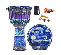 Tocar Un Instrumento Yembé 8/10 Pulgadas Duradero Portátil, para Niños Tambor Djembe Adolescentes Djembe Drum Concierto Tambor Africano(Large 10inch gifts)